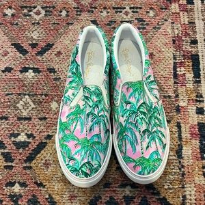 Lilly Pulitzer palm tree sneakers 8.5